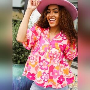 Floral Pink Women's Top